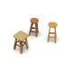 1/72 Miniature Furniture Assorted High Stools (3pcs)
