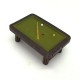 1/72 Miniature Furniture - French Billiard Table (carom) with Balls and Pool Cue