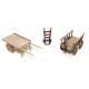 1/35 Miniature Luggage Platform Cart Set #2