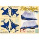 1/72 USN A-4F &amp; F-4J Aerobatic Team Blue Angels Decals for Academy/Finemolds/Fujimi kits