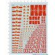 Decals - Flag and Numbers for Chinese Air Force for Various Scales