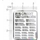 Credit Citroen Metal Logo Stickers for 1/12, 1/18, 1/20, 1/24, 1/43 Scales