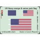 1/350 US Navy Ensign & Union Jack Flag Interior Details (3D decal)