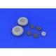 1/32 Mosquito Mk.VI Undercarriage Wheels Set for Tamiya (2 Wheels) (Resin+Painting Mask)