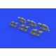 1/32 Curtiss P-40 Warhawk Exhaust Stacks Fishtail Set for Hasegawa kits