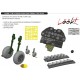 1/48 P-40E Warhawk with Fishtail Exhaust Stacks Detail Parts for Eduard kits