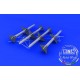 1/48 AIM-7E Sparrow Brassin set (4pcs Rocket Body w/Separate Tail Winglets)