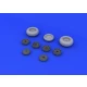 1/48 Messerschmitt Me262A-1a Resin Wheels Set for Tamiya kit (3pcs)