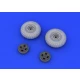 1/48 Supermarine Spitfire Resin Wheels (4 Spoke w/Pattern) Set for Eduard kit