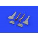 1/48 Focke-Wulf Fw 190A-5 Undercarriage Legs BRONZE Detail Set (brassin) for Eduard kits