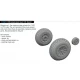 1/72 P-51D Mustang Wheels Block Tread for Eduard kits