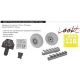 1/72 P-51D Exhaust Stacks, Dashboard, Seatbelts and other Detail parts for Tamiya kits