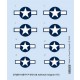 1/72 P-51D Mustang US National Insignia Decal for Eduard kits