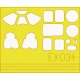 1/48 P-51B Mustang Paint Mask for Tamiya kit