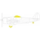 1/48 Republic P-47D Thunderbolt Bubbletop Tface Paint Masking for Tamiya kits