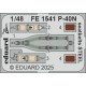 1/48 Curtiss P-40N Seatbelts for Eduard kits