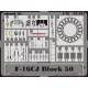 Colour Photoetch for 1/48 Lockheed Martin F-16CJ Block 50 for Hasegawa kit