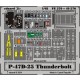 Colour Photoetch for 1/48 P-47D-25 Thunderbolt for Hasegawa kit