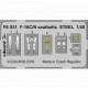 1/48 General Dynamics F-16C/N Fighting Falcon Seatbelts Steel Detail Set for Tamiya kits