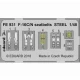 1/48 General Dynamics F-16C/N Fighting Falcon Seatbelts Steel Detail Set for Tamiya kits