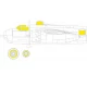 1/32 North American B-25H Mitchell Tface Paint Masking for HK Models kits