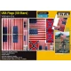 1/16 WWII Vietnam War US Flags (2 sheets)