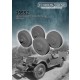 1/35 M3 Scout Car Highway Pattern Tyres for Tamiya kits