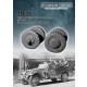 1/35 M3 Scout Car Weighted Wheels for Tamiya kits