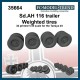 1/35 WWII SdAh 116 German Trailer Weighted Wheels for Tamiya kits