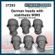 1/35 WWII German Heads with Helmet