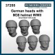 1/35 WWII German Heads with M38 Helmet