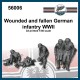 1/56 WWII Wounded and Fallen German Infantry (5 figures)