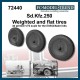 1/72 Sdkfz 250 Weighted Wheels & Flat Wheel for Esci/Italeri kits.