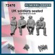 1/72 British Soldiers Seated (4 figures)