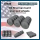 1/72 M4 Sherman Burnt Solid Wheels