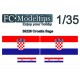 Water-slide Decal for 1/35 Adaptable Flags Croatia
