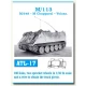 Metal Tracks for 1/35 M113, M54,M Chapparal,Vulkan Military Vehicle (180 links)