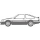 1/24 Toyoya Hachiroku AE86 Levin with Carbon Hood Decal 