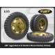 1/35 Chevrolet G-506 (non directional, Firestone) Sagged Wheel set