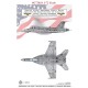 Decals for 1/72 McDonnell Douglas F/A-18 Hornet VFA-87 Golden Warrior 2017