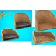 1/32 British Wicker Seat Full Back - 1x Short & 1x Tall, No Leather Pad
