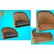 1/48 British Wicker Seat Full Back - 1x Short & 1x Tall, w/Small Leather Pad