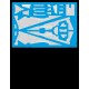 1/14500 Star Wars Start Destroyer Decals for Bandai #001 kits (water slide)