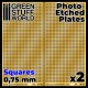 Photo-etched Plates - 0.75mm Medium Squares (60x120mm, thickness 0.2mm, 2pcs)