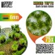 Shrub Tufts - Self-adhesive Dark Green Blossom (Fiber 6mm high, Plastic sheet 7x14cm)