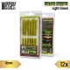 Model Grass Tuft Strips #Light Green (Fiber 12mm high, Length 6cm, Sheet 7x14cm)