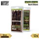 Model Grass Tuft Strips #Burnt Brown (Fiber 12mm high, Length 6cm, Sheet 7x14cm)