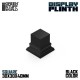 Lacquered Black MDF Square Top Display Plinth (3x3cm, height 4 cm)