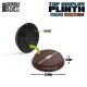 Lacquered Hazelnut Brown MDF Wood Round Display Bases (top 10cm, height: 18mm)