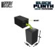 Laquered Black MDF Wood Display Block (2.5x2.5cm, height 5cm)